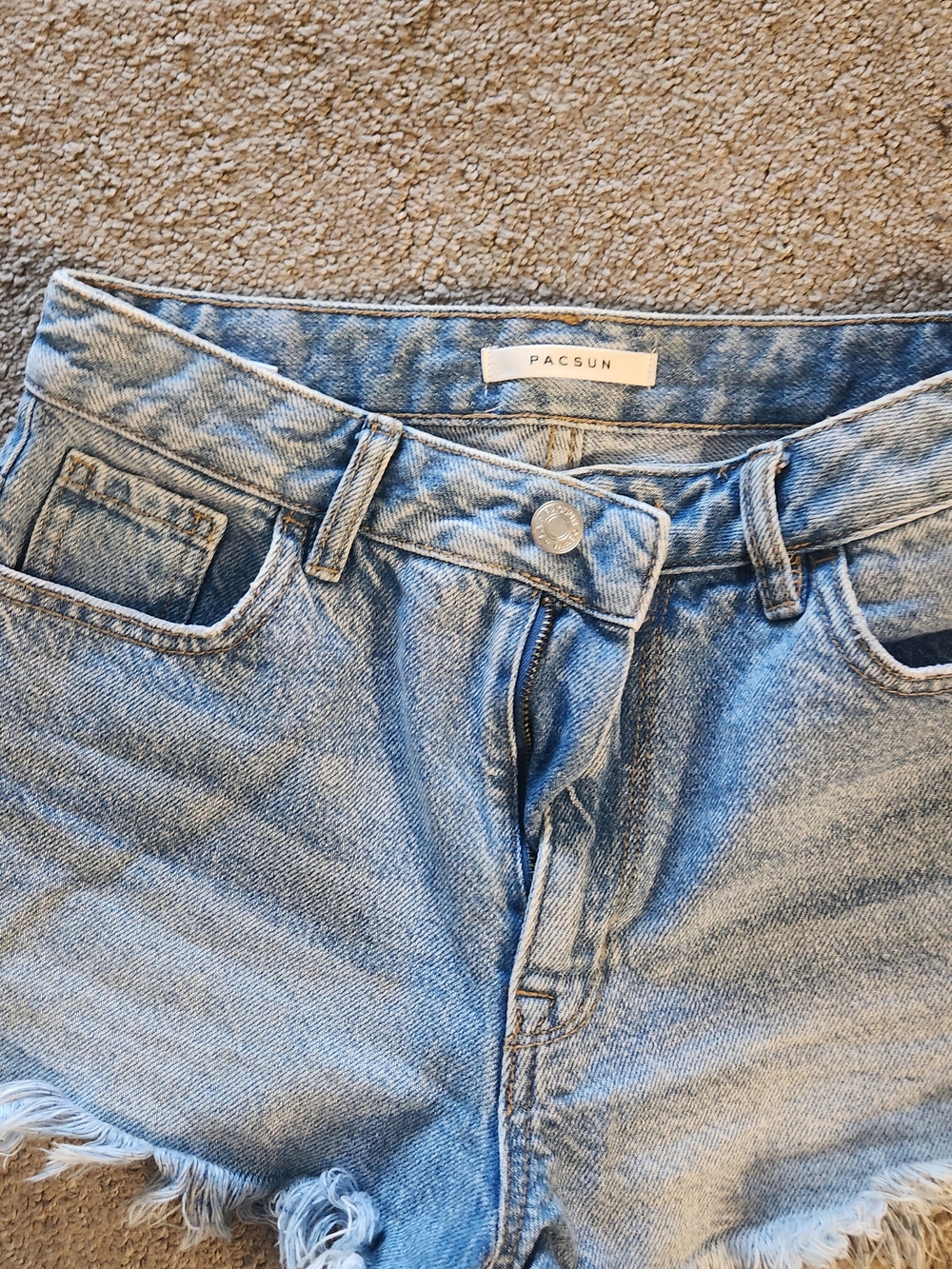 PacSun Light Wash High-Rise Denim Shorts
